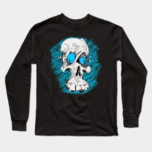 Confused Skull Long Sleeve T-Shirt